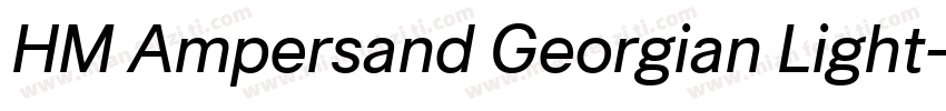 HM Ampersand Georgian Light字体转换